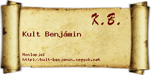 Kult Benjámin névjegykártya